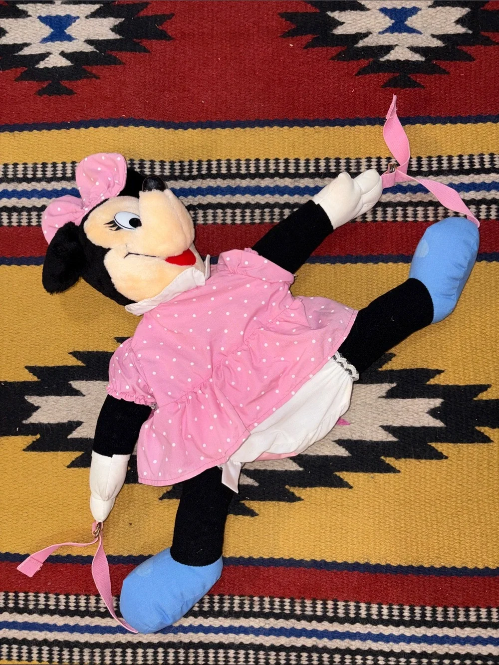 VINTAGE Disney Minnie Mouse Plush Backpack
